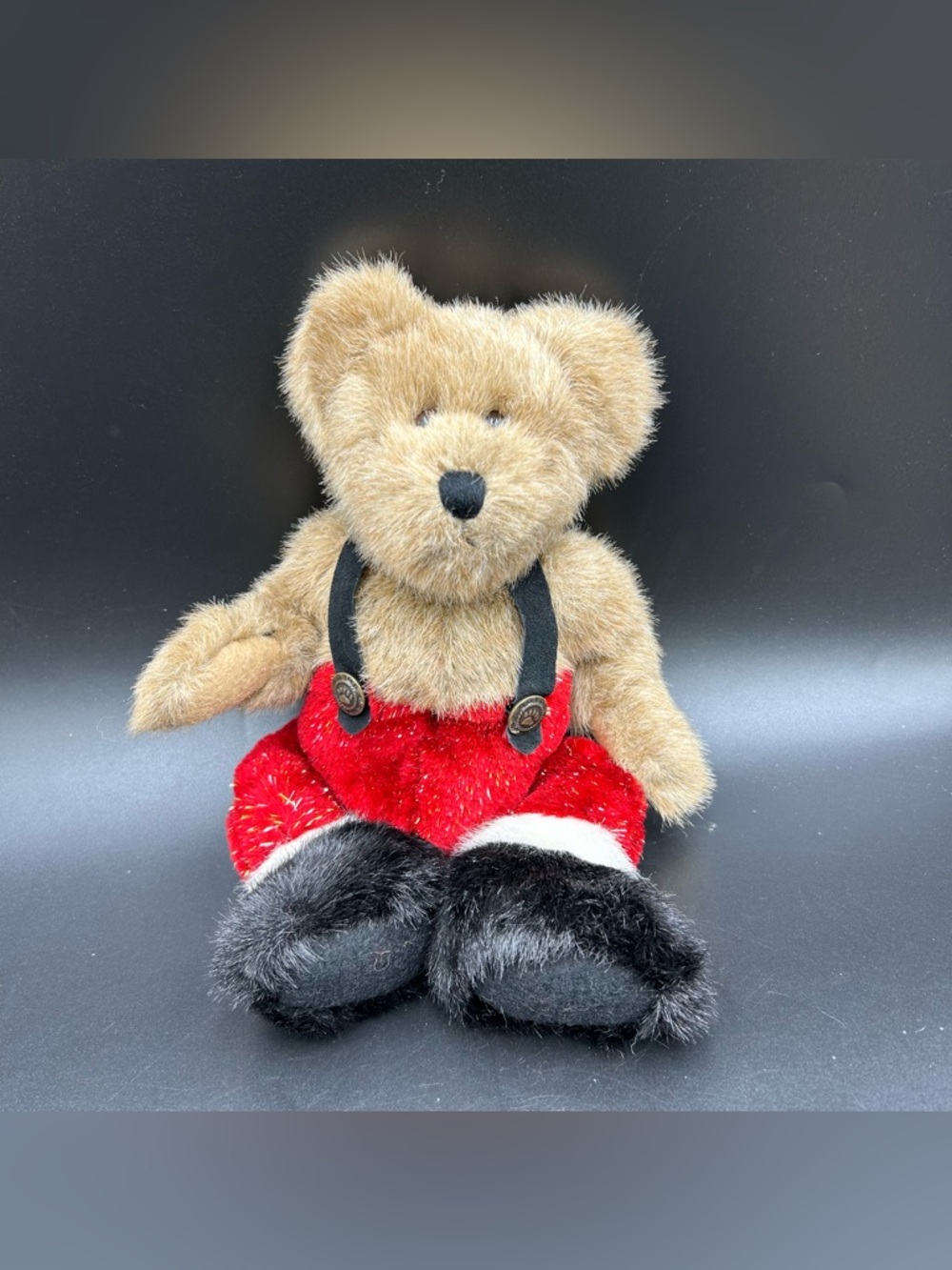 Boyds Bears Plush Bear Santa Outfit Faux Fur Christmas Holiday Stuffed Toy